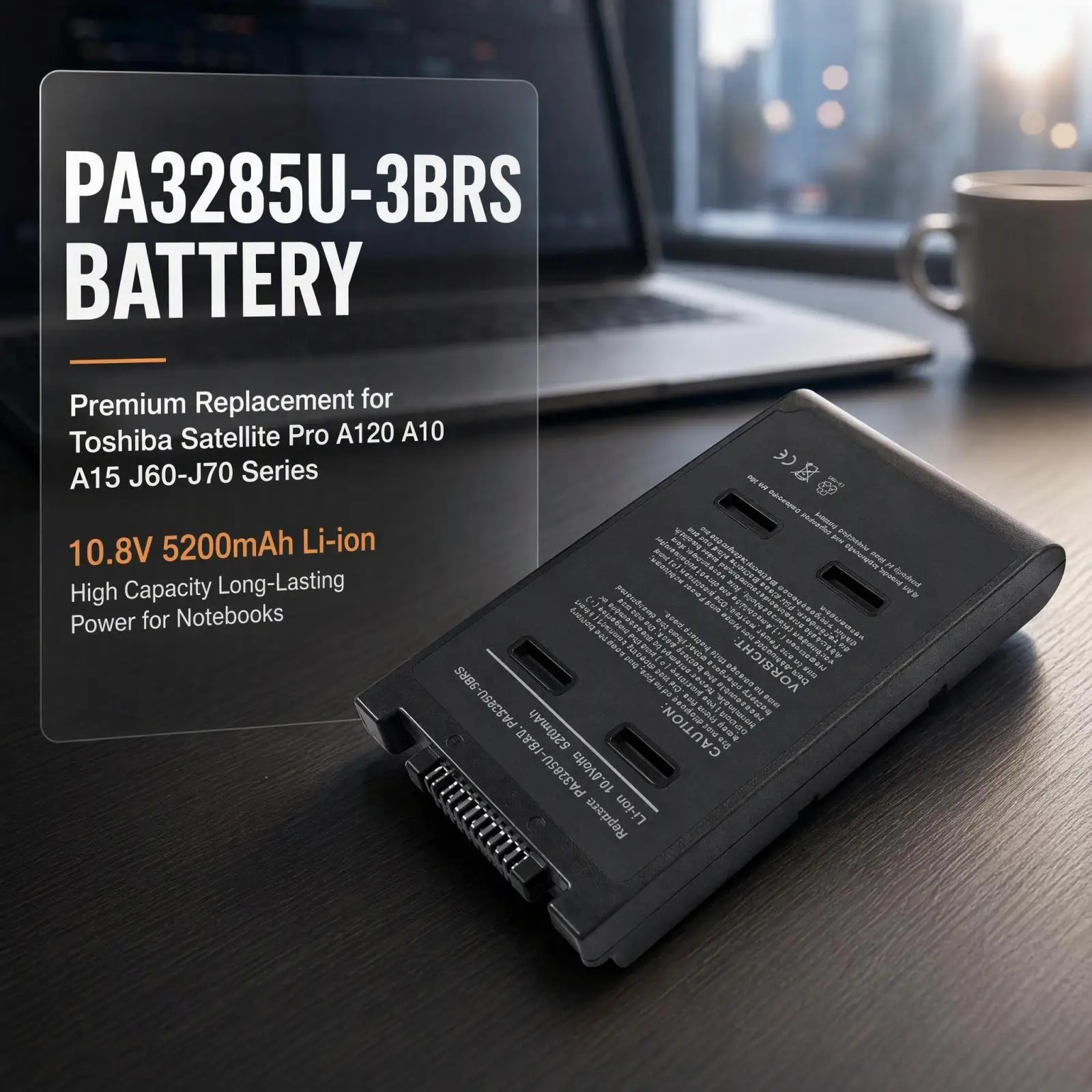 PA3285U-3BRS PA3284U-1BAS A15-S127 5200mAh Li-ion Notebook Battery for Toshiba Satellite Pro A120 A10 A15 J60 J61 J62 J63 J70