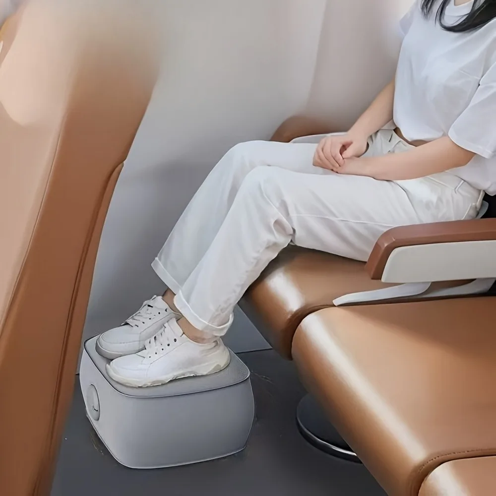 Inflatable footstool, adjustable height, lightweight and portable, long distance travel, home, office, back-to-school season