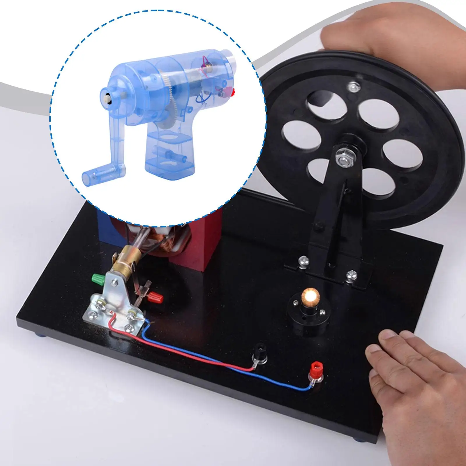 مولد كرنك اليد خفيف الوزن للفصول الدراسية، سهل الاستخدام، تجربة علمية قوية، أداة تعليمية