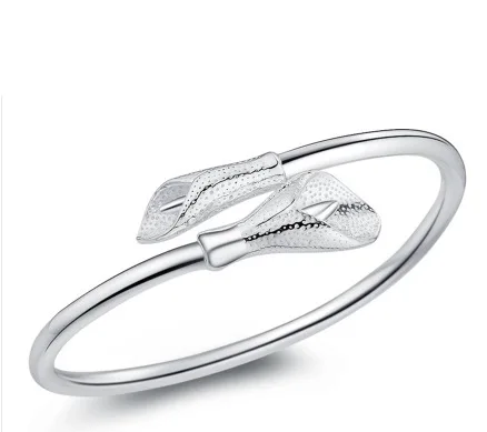 925 Sterling Silver S925 Pure Silver Bangle Classic Simple Style Hypoallergenic Durable Daily Wear Elegant Fine Jewelry Gift