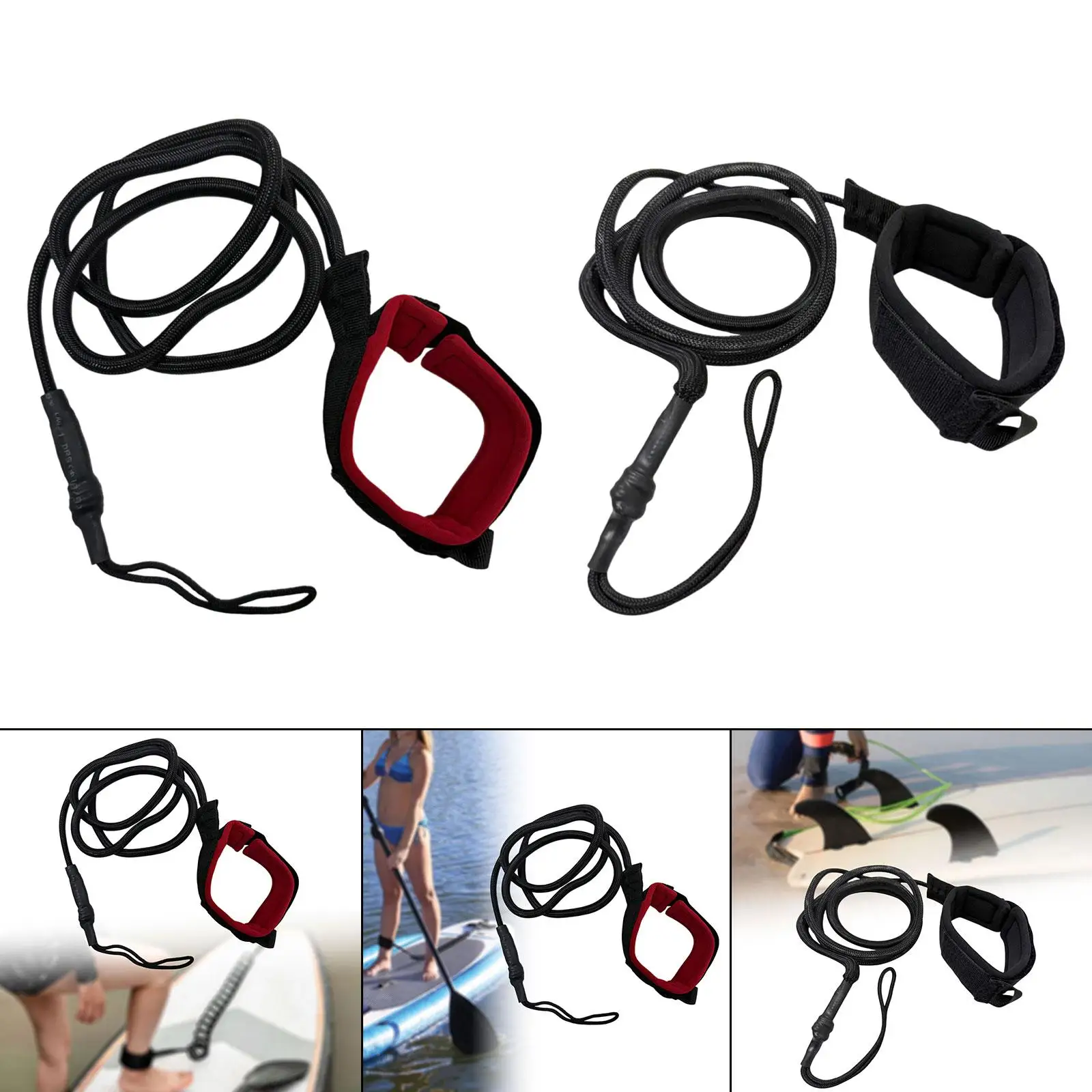

Surf Board Leash Paddle Board Ankle Strap Sturdy Coiled Spring Leg Foot Rope Coiled for All Types of Surfboards Longboard