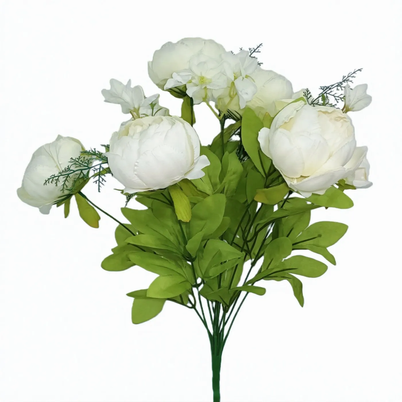 

Artificial Flowers for Home - 18.5in Silk Peonies Bouquet, Realistic Fade-Resistant Room Decor