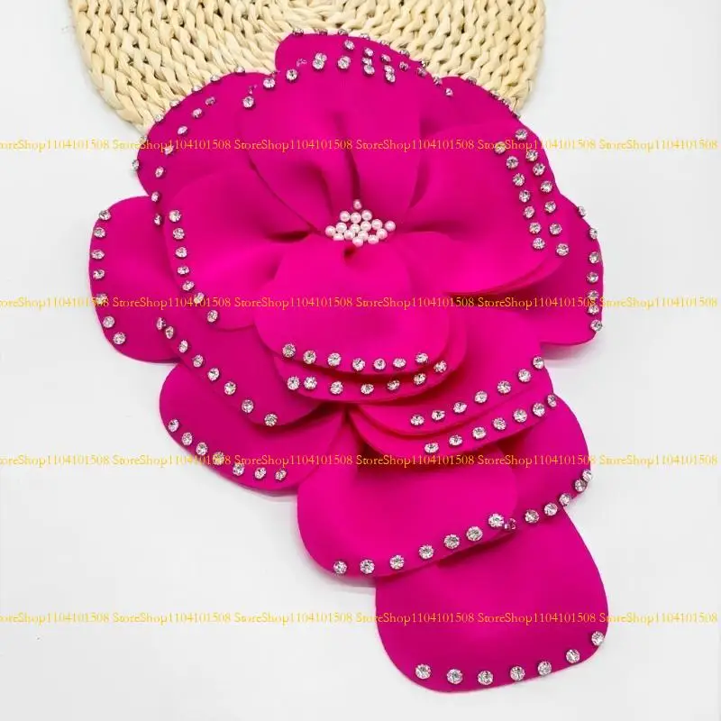 Applique di fiori di grandi dimensioni da 15 mec per il cappello da cucina per cucire abiti da sposa Accessori per abiti da