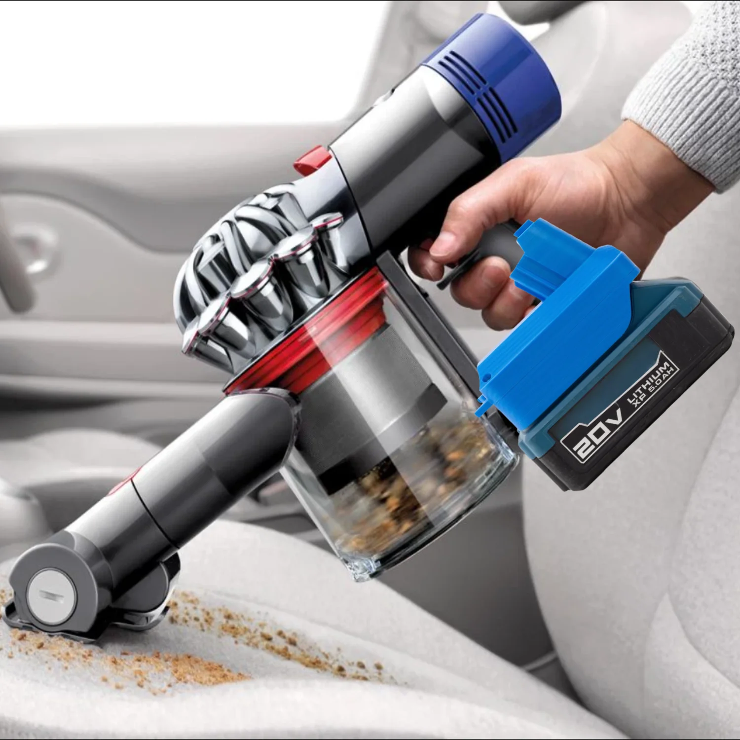 For HERCULES 20V Li-ion Battery TO Dyson V7 & V8 Handheld Vacuum Tools Battery Adapter/Converter(Only Adapter)