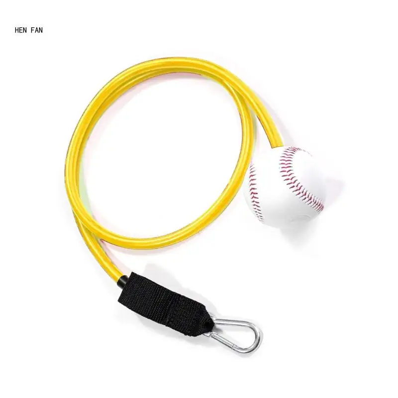 Baseball Exercise Band with Interchangeable Baseball Grip, Resistance Band Baseball Rubber Baseball Throwing Trainer M89D