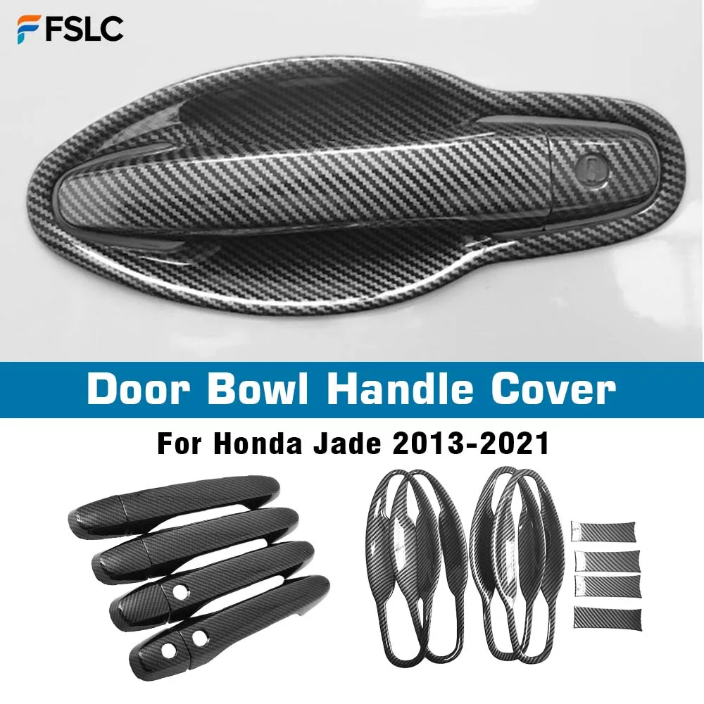 

⭐Genuine⭐ Car Decoration Carbon Fiber Door Bowl Handle Cover For Honda Jade 2013-2021 Cars Accessories Exterior Styling