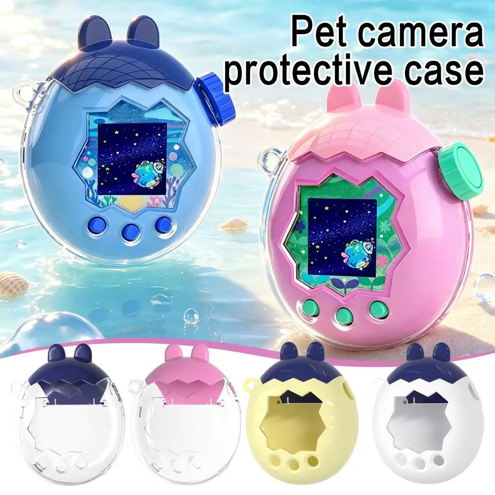 Transparent Protective Case For Tamagotchi Paradise Game Console Anti Scratch Shockproof Clear Cover With Ear Anti Drop Shell