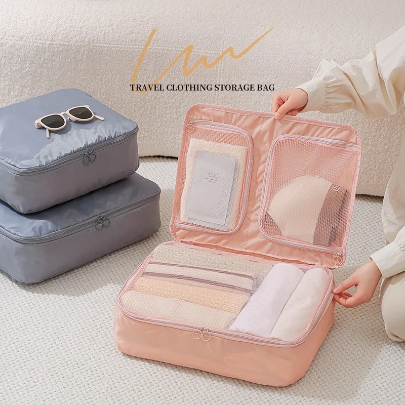 Business Trip Travel Clothing Storage Bag Portable Large Capacity Luggage Divider Pouch Three In One Clothes Organizer For Sorti