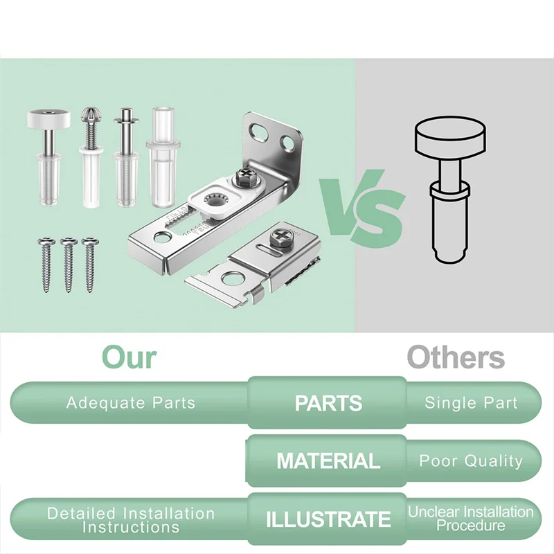 

A05E-Bi-Fold Door Hardware Repair Kit - Hardware Kit For 2.22Inch To 2.54Inch Track,Folding Pocket Door Replacement Kit Accessor