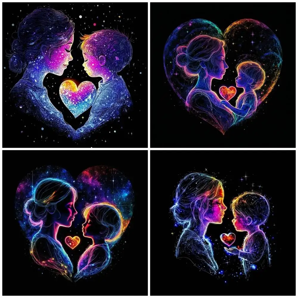 EverShine Portrait Diamond Painting Mom And Baby 5D Full Square Round Drill Embroidery Mosaic DIY Mother's Day Gift Wall Decor