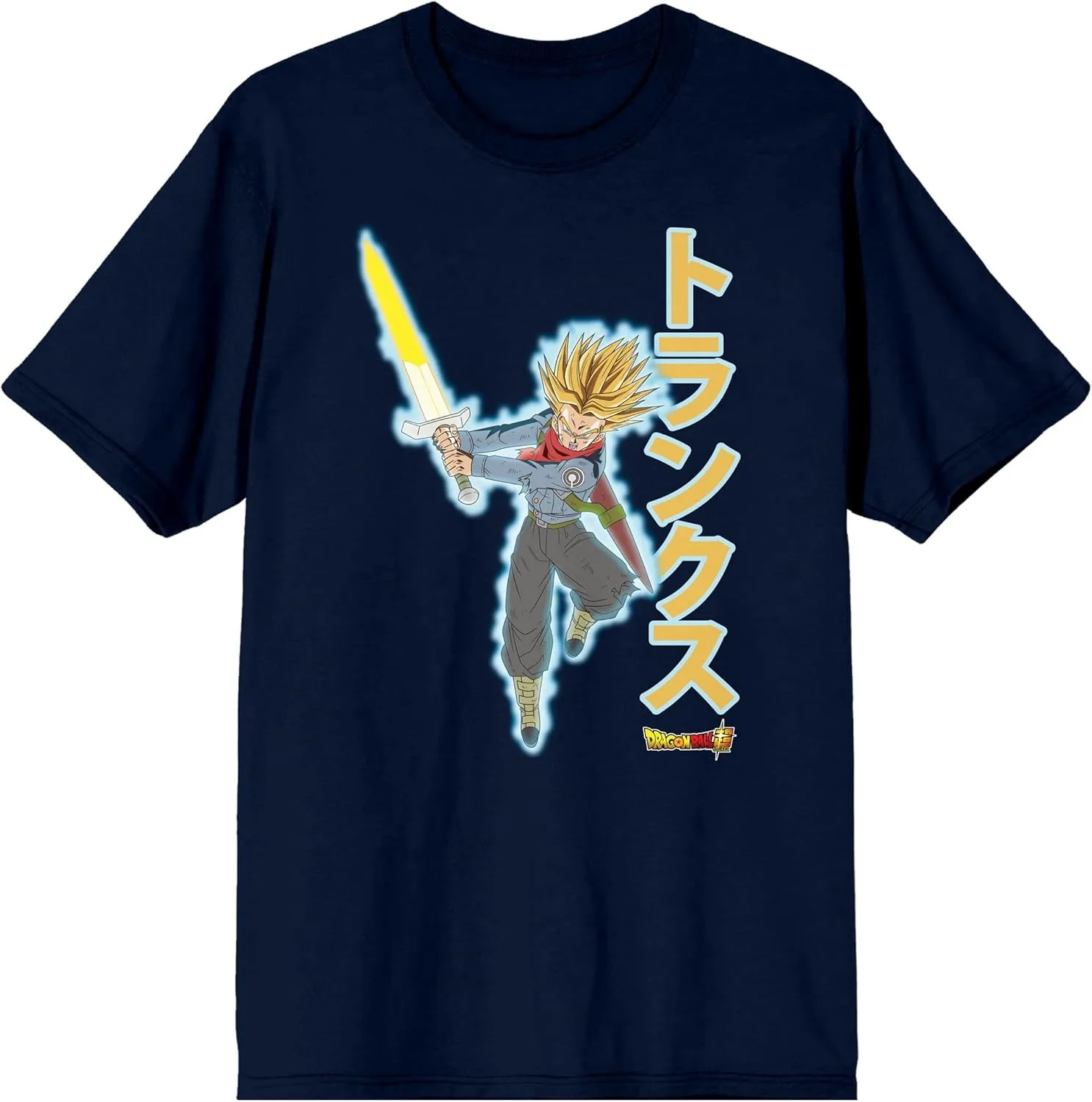 2026 Sommer Dragon Ball 100% Baumwolle Herren T-Shirt Oversized Super Saiyan Trunks Schwert-Angriff-Print Top, Unisex & Familien-Partnerlook