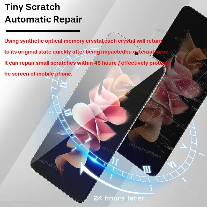 For Samsung Galaxy Z Fold 6 5 4 Front Back Screen Protectors Z Flip 3 2 Diamond Hydrogel Film 5G Fold6 Flip6 Fold4 Not Glass