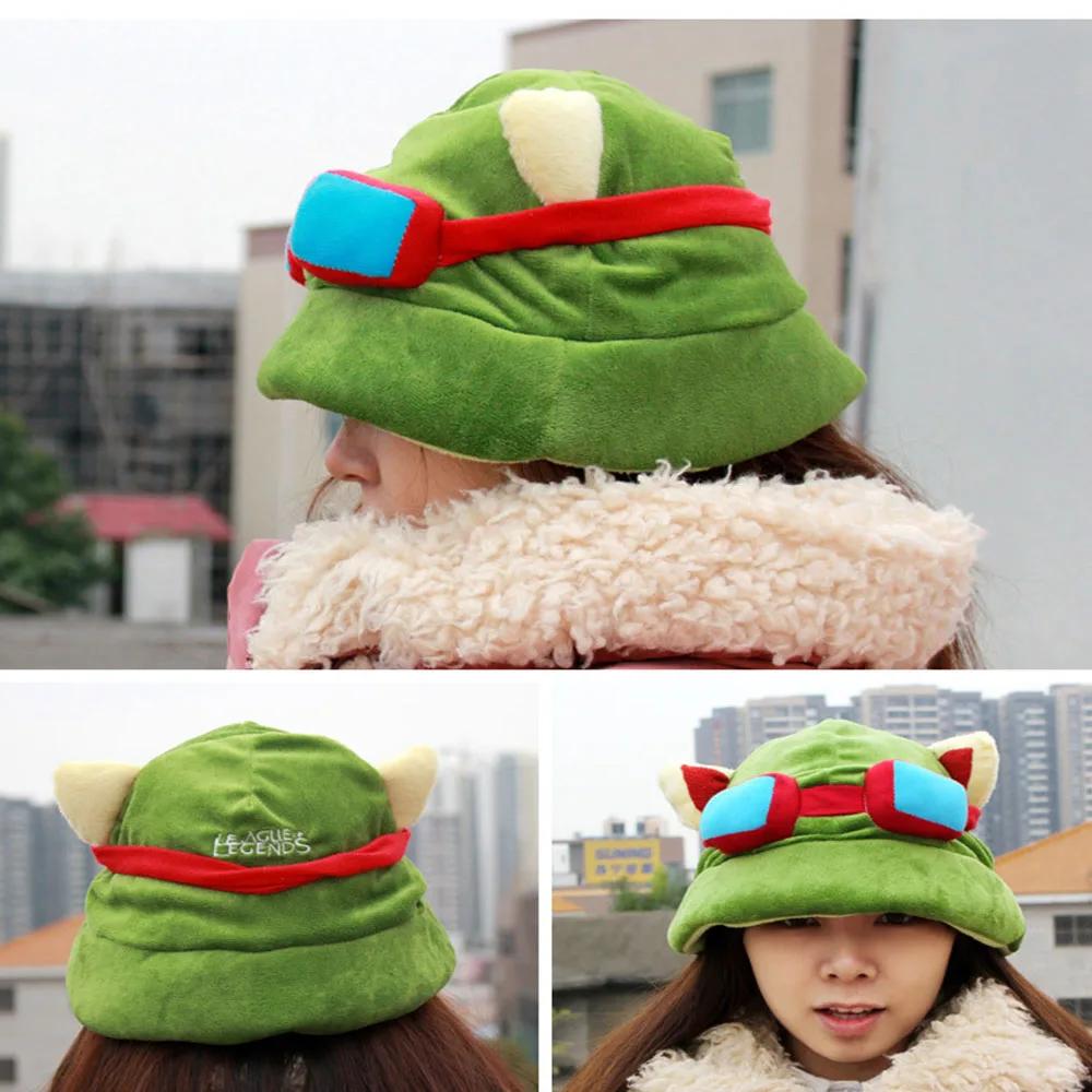 Classic Game Cosplay Swift Scout Teemo Cosplay Hat High Quality Fahion Cap Shooting Accessories Props Kids Birthday Xmas Gift