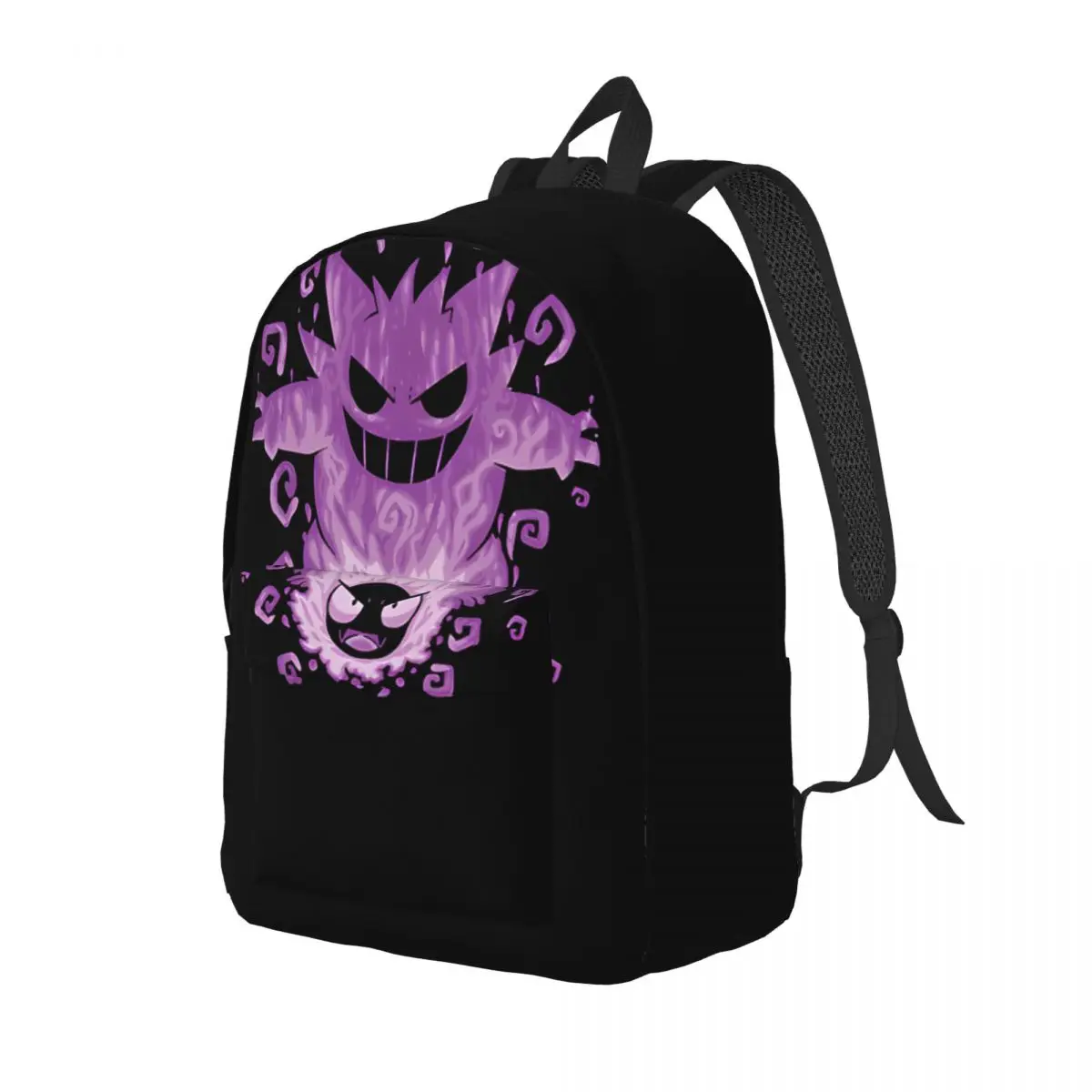 Bookbag Shadow Ghost Silhouette Multi Compartment Gengar Unisex Back To School Gift Snack Storage Daypack Picnic