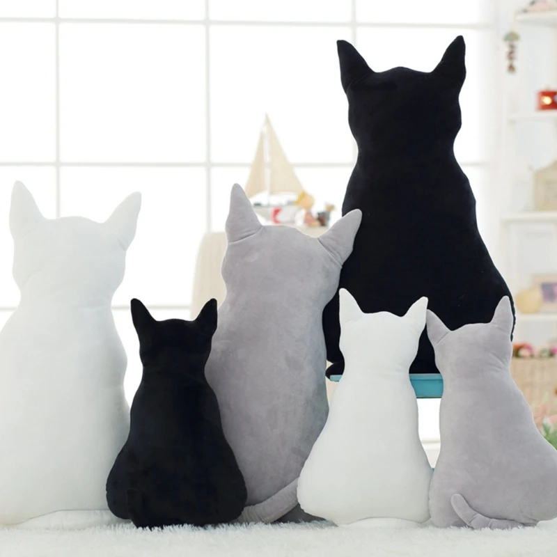 

Decorative Pillow Soft Plushie Cat Back Toy Sofa Pillows Cushion Birthday Gift Car Office Bedroom Supplies