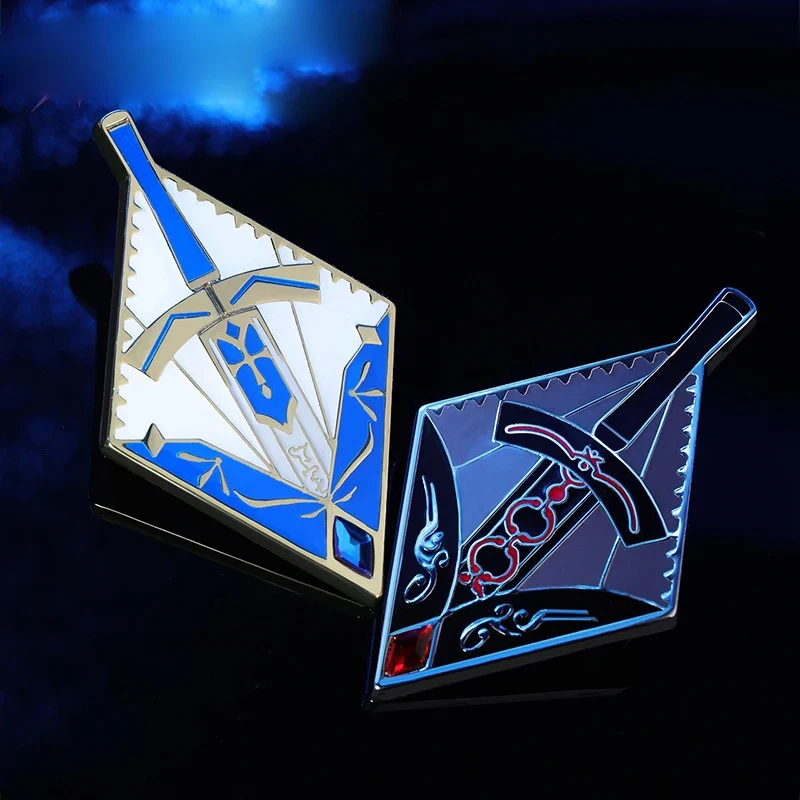 Original Anime Saber Altria Pendragon Sword Metal Badge Button Brooch Pins Button Collection Medal Souvenir