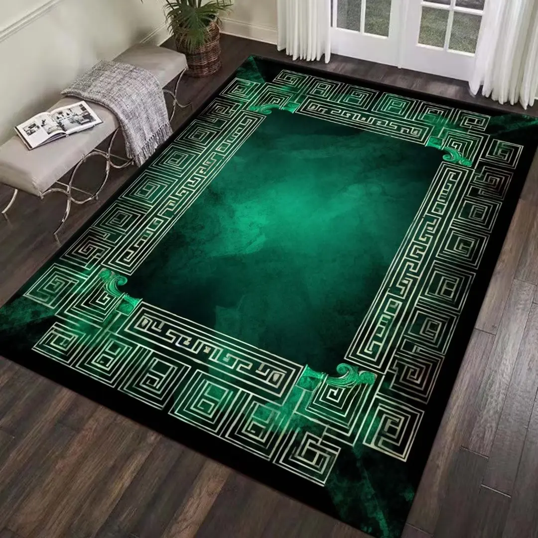 Simplicity Style Green Carpet Home Decor Large Size Carpets for Living Room Bedside Bedroom Rug Absorbent Non-slip Floor Mat