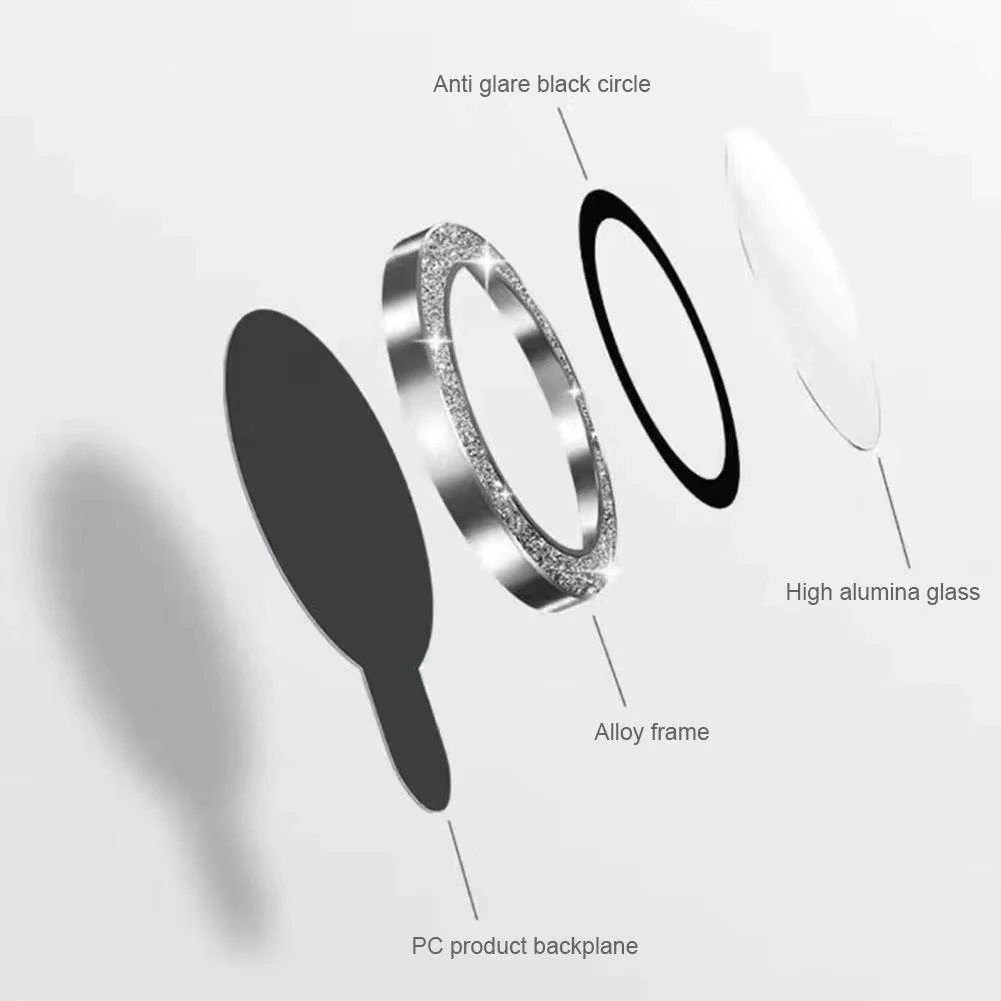 

Glitter Lens Film For iPhone 16 15 Pro Max 14 11 12 13 Mini Camera Anti Scratch Metal Tempered Glass Camera Screen Protector﻿