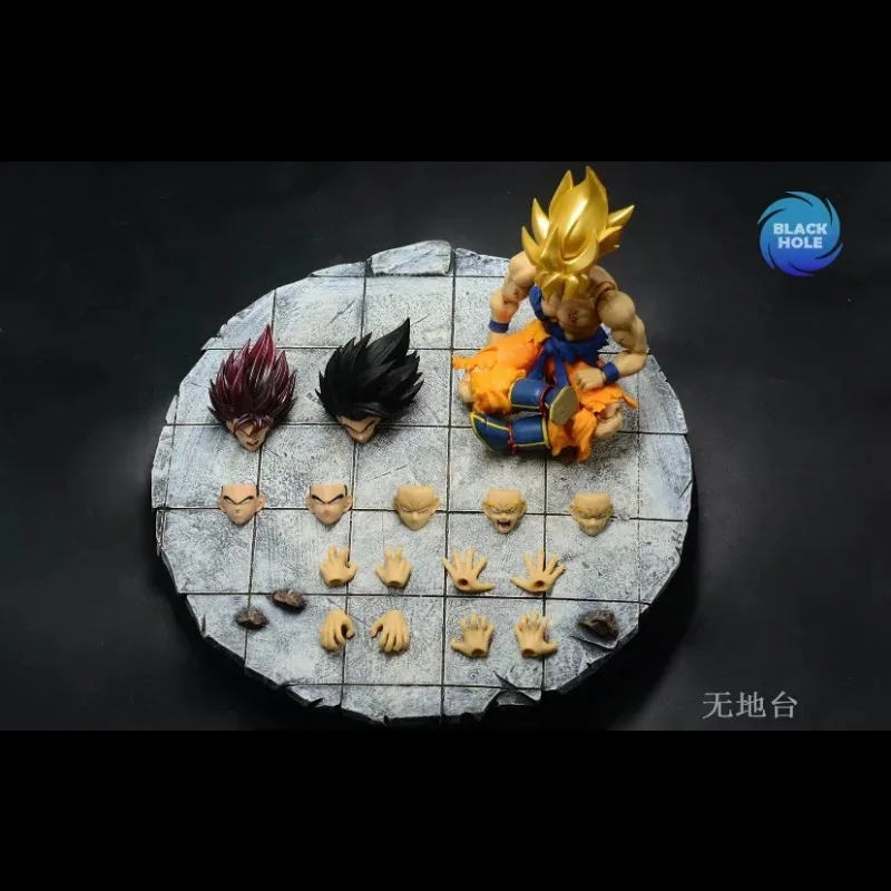 ในสต็อก Black Hole ของเล่น Dragon Ball Z SHF SSJ Battle เสีย Super Saiyan Furious Hero Son Goku อะนิเมะ Action Figure ของขวัญ
