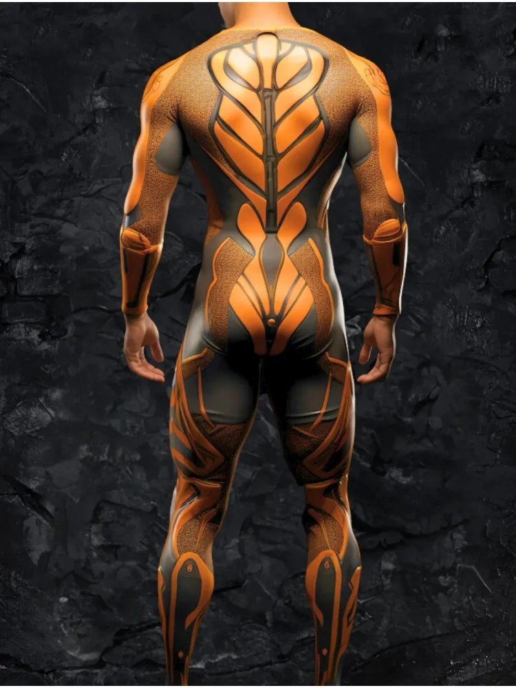 Halloween Smart Künstlerisches Kostüm Herren Technologie-Strumpfhose Karnevalsparty-Strumpfhose Bühnenauftritts-Jumpsuit Stretch-Bodysuit – Detail 7