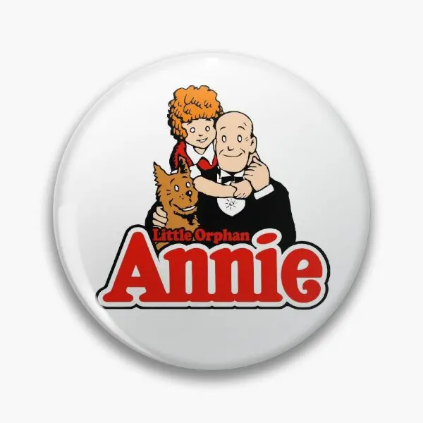 Little Orphan Annie  Soft Button Pin Collar Funny Decor Jewelry Badge Fashion Women Hat Cartoon Creative Metal Clothes Lapel Pin