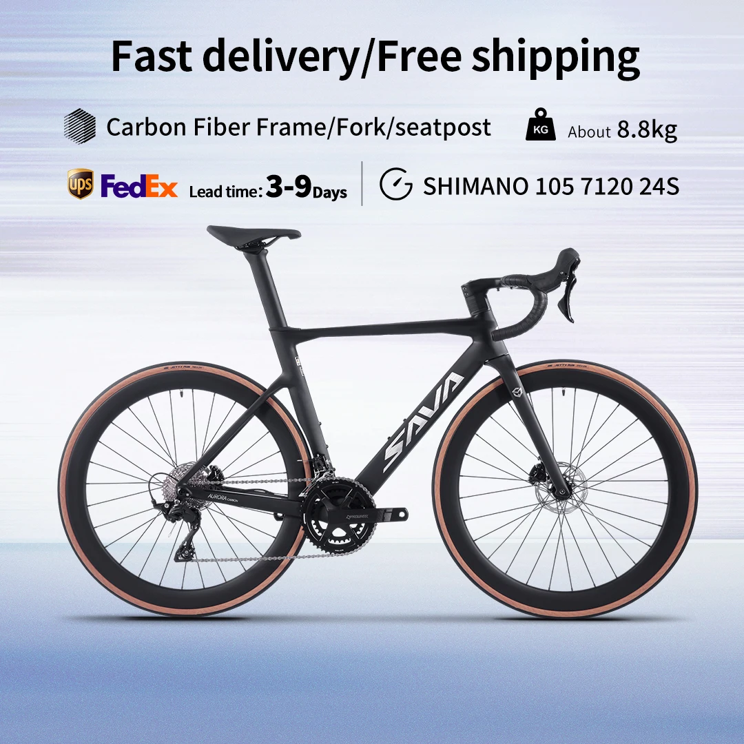 SAVA bicicleta de carretera con certificación UCI, cuadro de fibra de carbono, bicicleta de carreras para adultos, cinturón de bicicleta de carretera de campo traviesa R7120 24 velocidades ​ ​ Kit