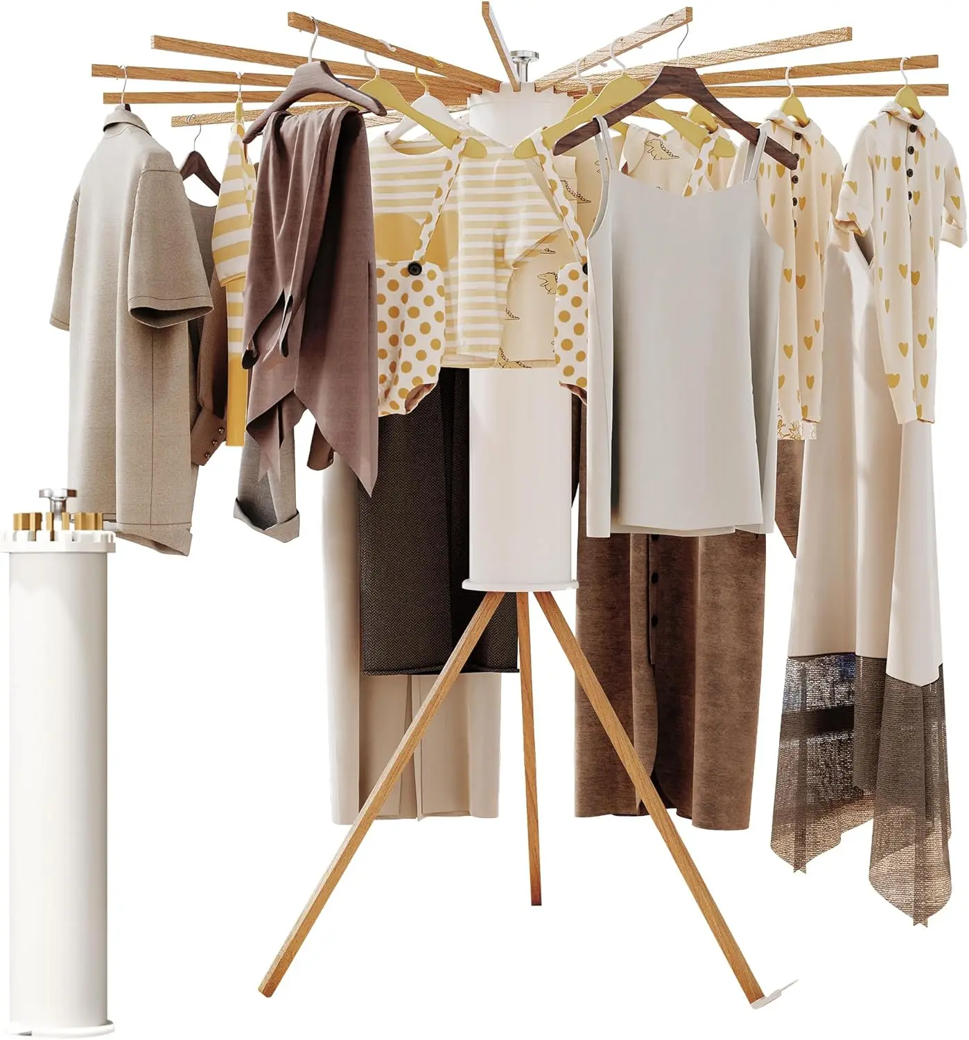 

Clothes Drying Rack Foldable,Laundry Drying Rack,Drying Rack Clothing(16 Wood Poles),Clothes Hanger Rack,Laundry Rack Folding