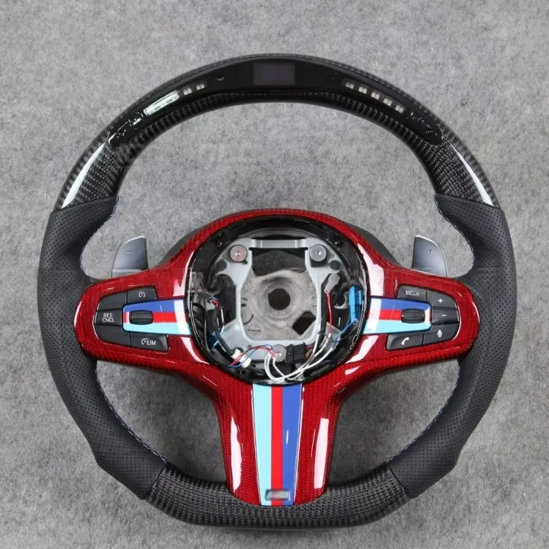 Custom Carbon Fiber Steering Wheel Assembly for BMW M3 M4 F80 F82 E90 E91 E60 X5 F15 X6 F16 F10 F30 F32 F36 F60
