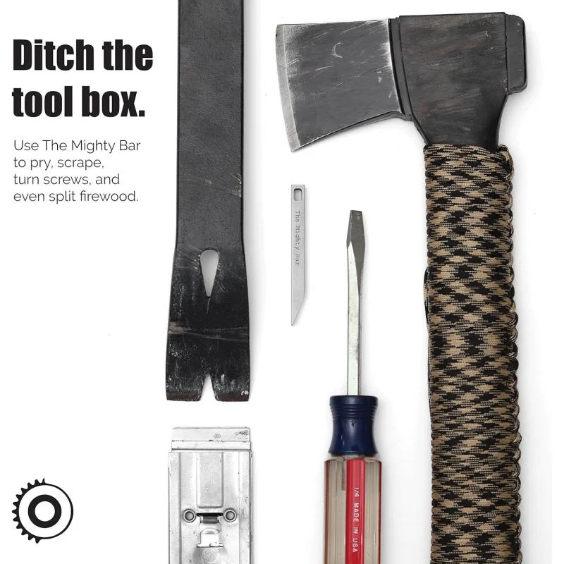 الثقيلة المفاتيح Prybar EDC قضيب رفع لكل يوم يحمل صغير الفولاذ المقاوم للصدأ مفتاح سلسلة Multitool Prybar للمفاتيح