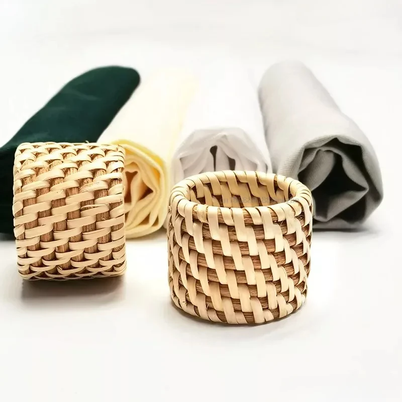 Vine Napkins, Paper Towel Rings, Square Rings, Woven Napkins, Clasps, Home New Year Dining Table Decorations