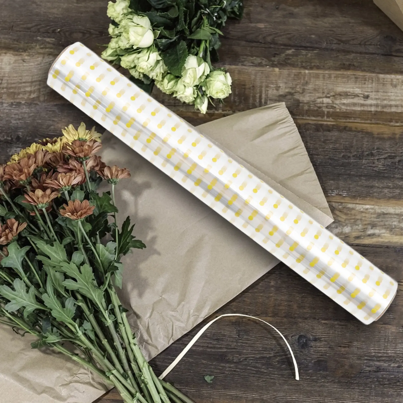 

1 рулон премиальной прозрачной пленки для упаковки цветов, роз, печенья, сладостей, поделок, подарков, для цветочных магазинов, безопасной для пищевых продуктов, элегантной упаковки