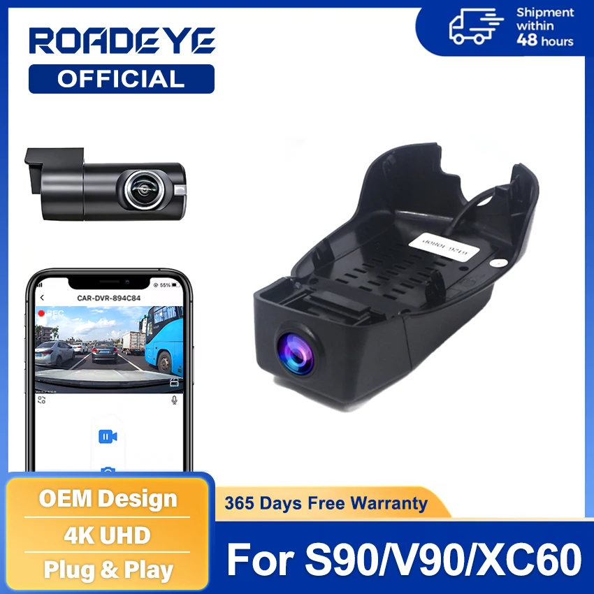new-plug-and-play-car-dvr-wifi-app-monitor-dash-cam-camera-170°fov-for-volvo-s90-v90-xc60-2018-2019-2020-2021-dashcam-1080p