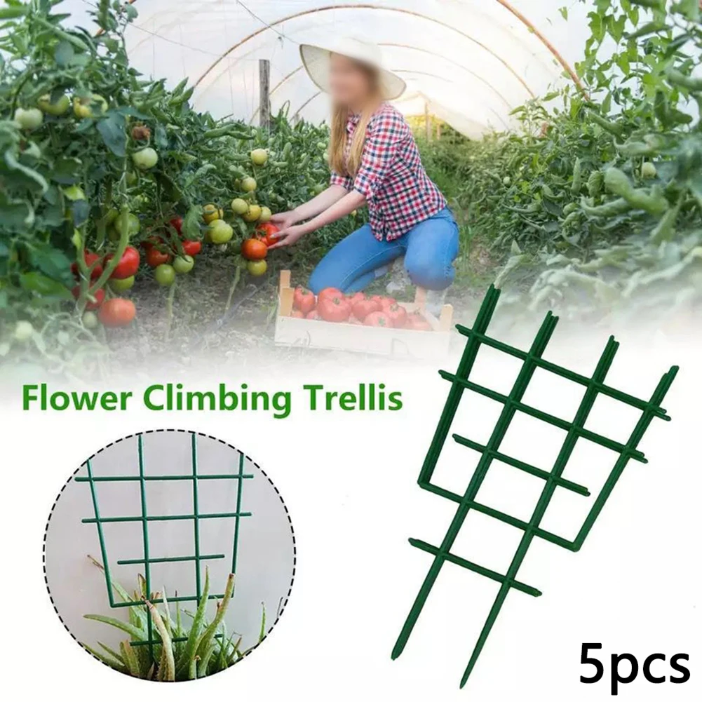 5 Stuks Tuin Plastic Plant Klimmen Trellis Stand Wijnstok Beugel Bloem Houder Voor Clematis Lelie Morning Glory Komkommer