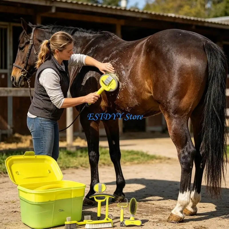 g6de-horse-brush-collection-with-storage-box-for-stable-routine-use