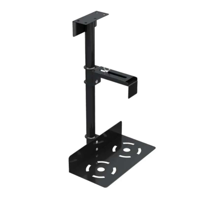 Höhenverstellbarer Hängender CPU-Halter für unter den Schreibtisch, Hohlraum-Kühlung, Doppelter Fallschutz, PC-Tower-Halterung für 5,3-9,2 Zoll Computergehäuse
