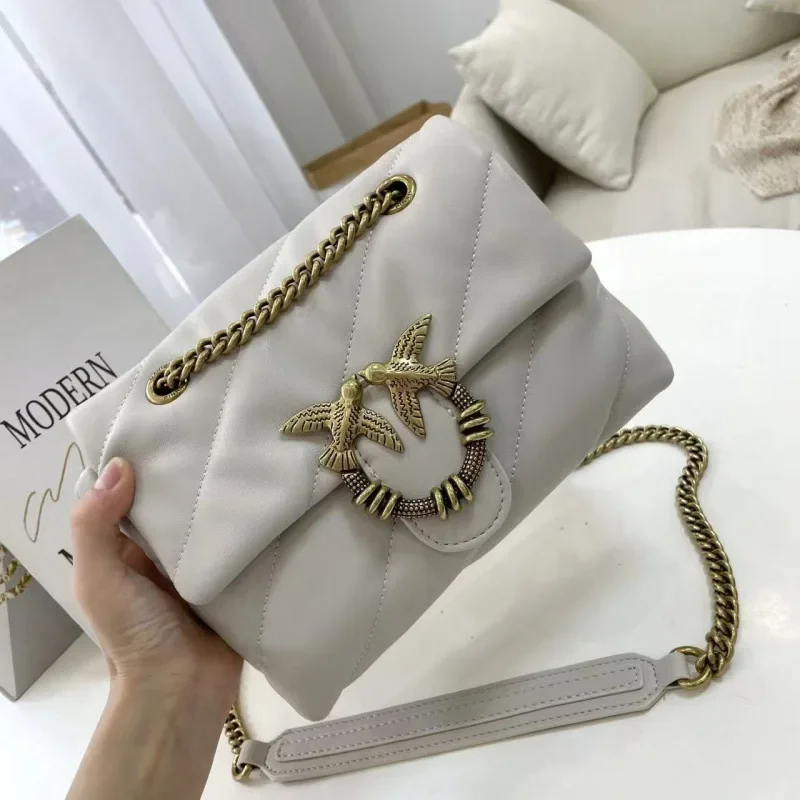 New Heart Embossed Real Leather Dionysus Bag Chain Strap Shoulder Crossbody Underarm Tote For Women Party Use