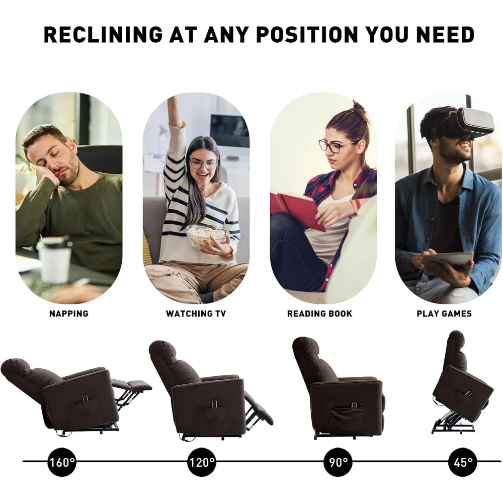 Amazon Brand- Powerful Massage Lift Chairs Recliners with Shiatsu Neck & Full Back Massager,Remote Control,up to 300Lbs