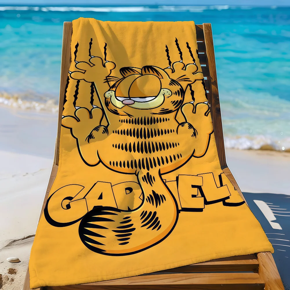 Cartoon G-Garfield Towel Quick Drying Beach Towels Are Suitable For Swimming Pools Camping Yoga And The Gym