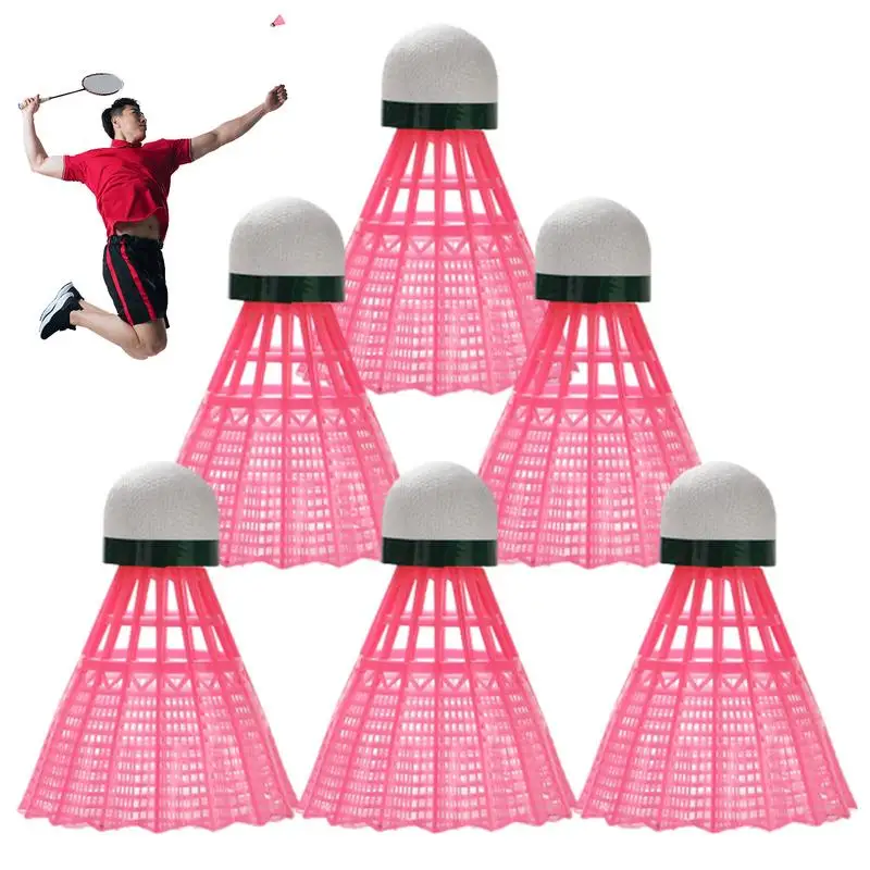 Badminton Shuttlecocks Lightweight Nylon Practice Shuttlecocks With High Elasticity Reusable Shuttlecocks For Beginners Portable