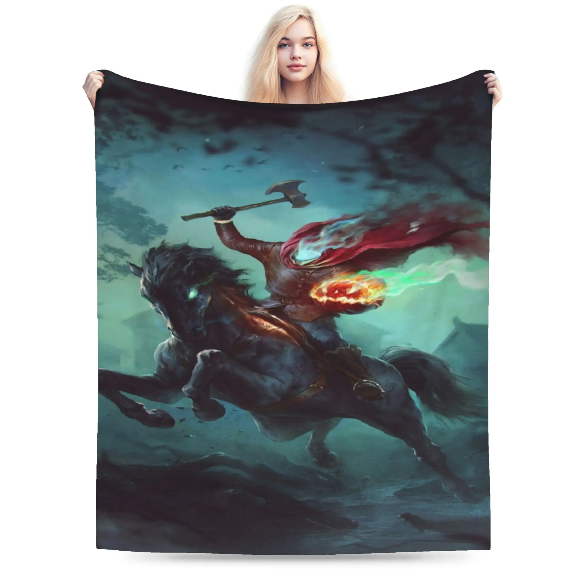 Headless Horseman  Merch Blankets Ultra-Soft Coral Fleece Plush  Throw Blankets Cozy Plush Thin Quilt