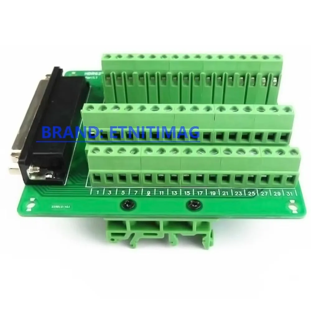Serial port female adapter terminal HDR62-M2 adapter terminal board, suitable for installation on DIN 35mm C45 rail 5PCS