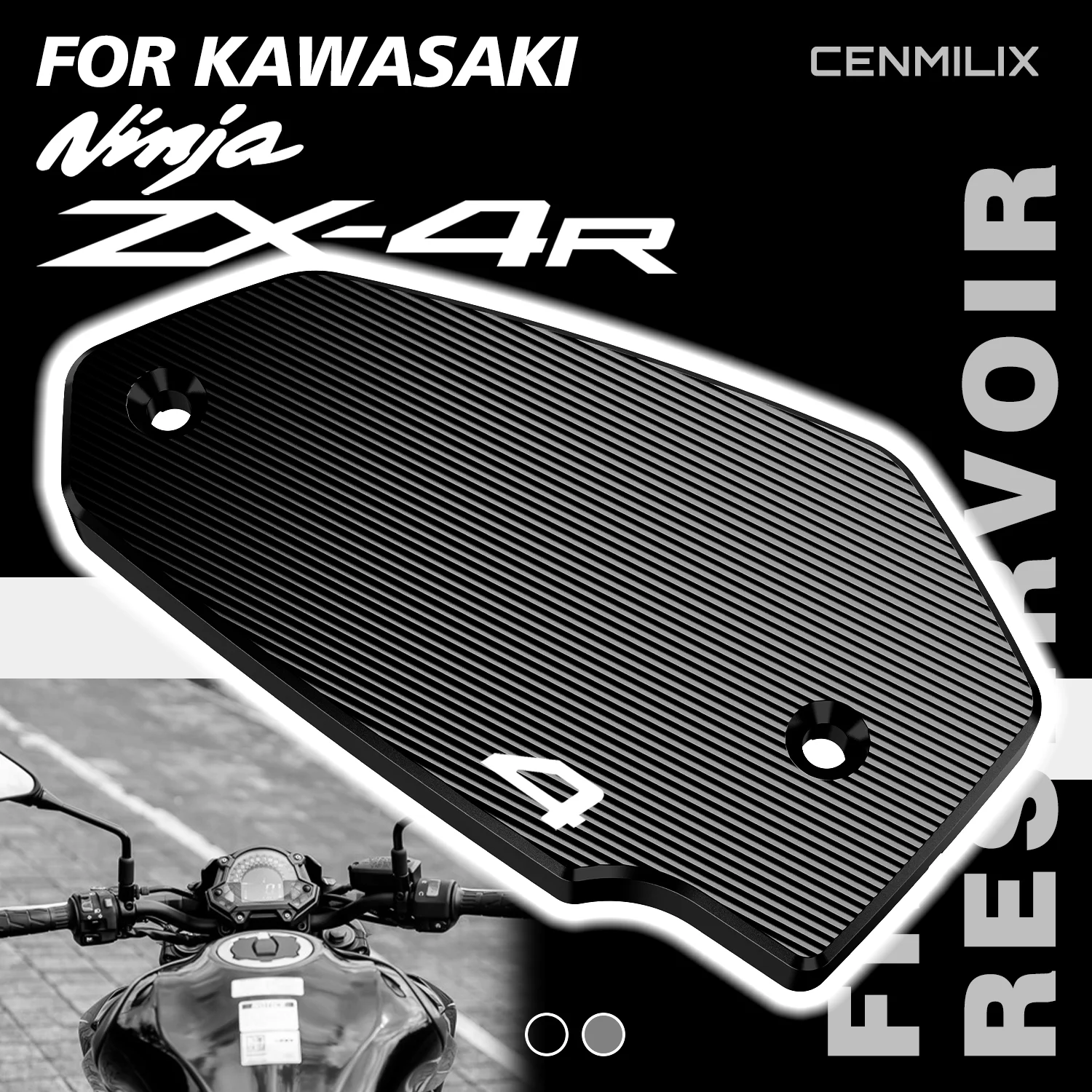 

For KAWASAKI NINJA ZX-4R ZX-4RR ZX4R SE ZX4RR 2023 2024 Accessories Motorcycle Front Brake Fluid Reservoir Cover Oil Filler Cap