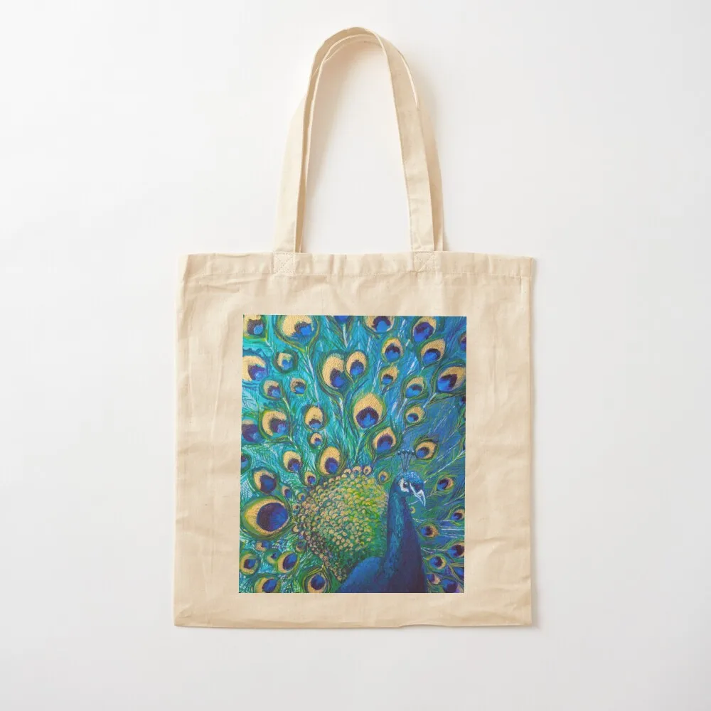 Beautiful Painted Peacock in its Full Glory Tote Bag cute pouch bag shopper bag woman large size bags custom fabric