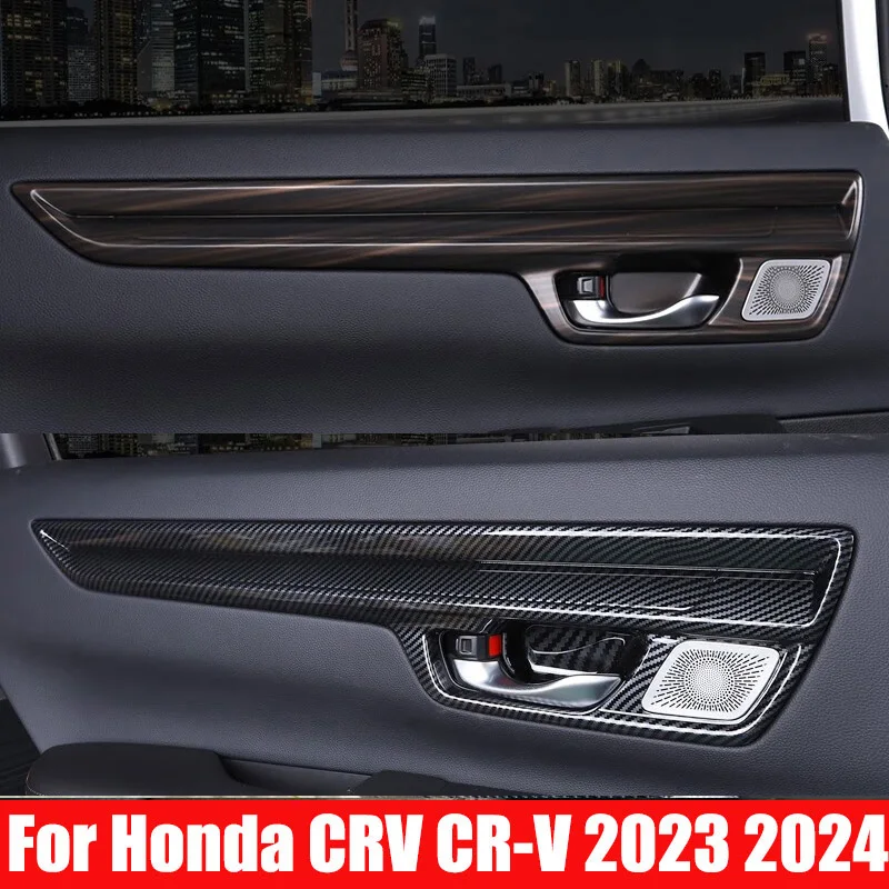 

Для Honda CR-V CRV 2023 2024 ABS крышка рамы внутренней двери подлокотника ручки чаши Декоративная полоса Крышка отделки