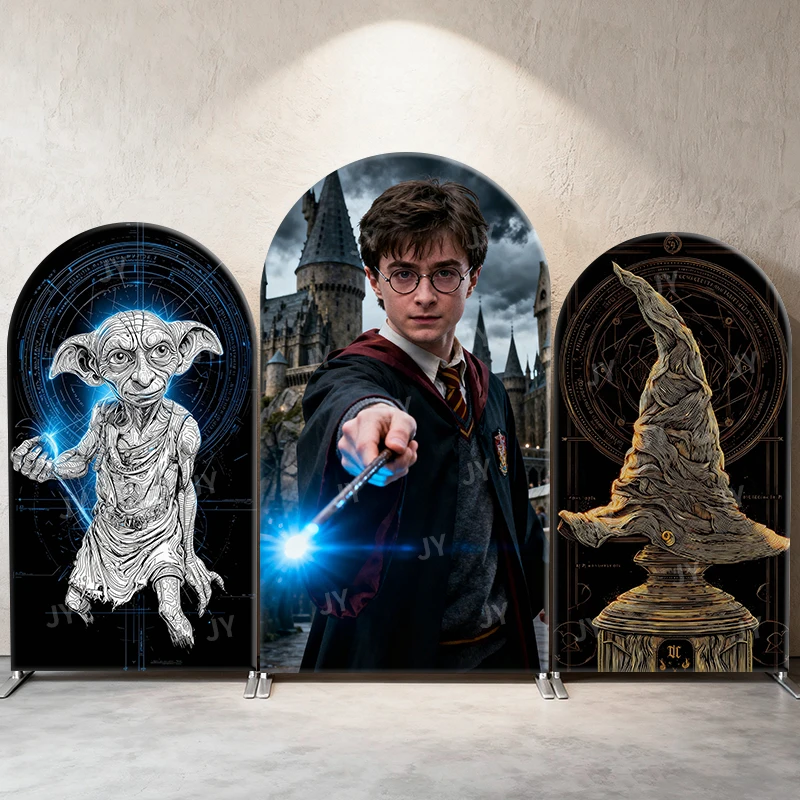 

Harry Potter Harry Potter & Sorting Hat Dobby Theme Arch Backdrop Cover Magical Scene For Kids Birthday Baby Shower Photo Booth