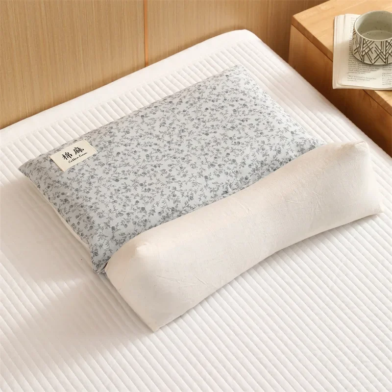 Buckwheat Pillow Cotton Linen Two in One Combination Headrests Detachable and Washable Multifunctional Dual-purpose Neck Pillows