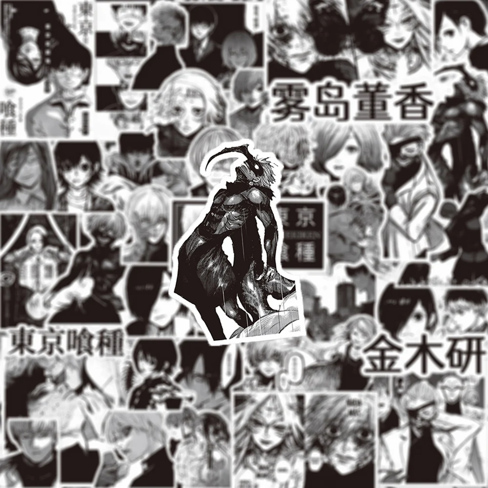 10/30/70PCS Tokyo Ghoul Cartoon Graffiti Stickers Cool Kaneki Ken Anime Waterproof Decals Sticker Kid Toy DIY Laptop Fridge Bike