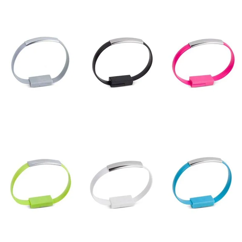 Charging Cable Wearalbe Bracelet Micro USB Cable Type C USB Data For iPhone XS X Xr 8 7 Samsung S10 S9 Android USB Phone Charger
