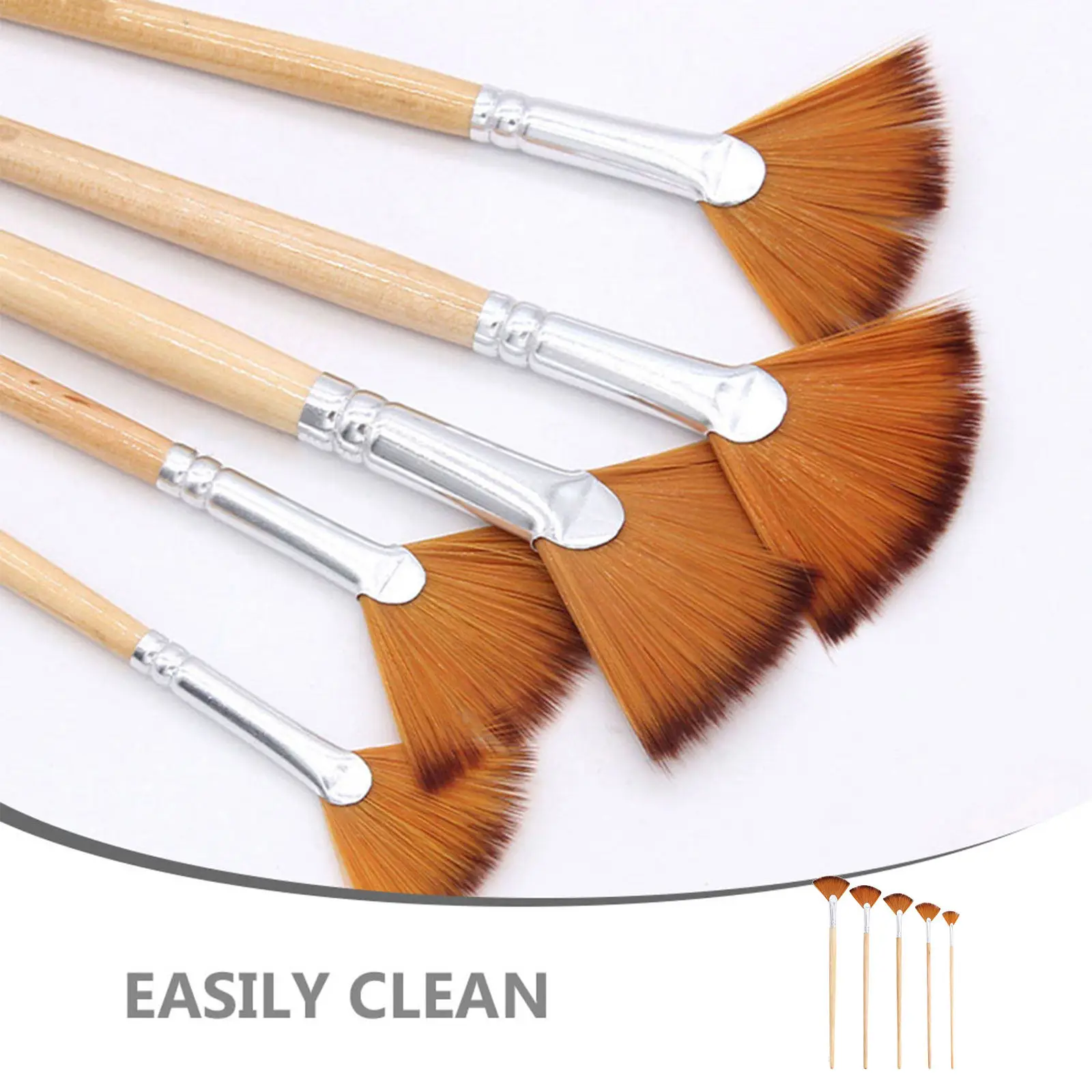 

Набор из 10 плоских кистей для рисования акварелью и акрилом, с удобной эргономичной ручкой, износостойкие