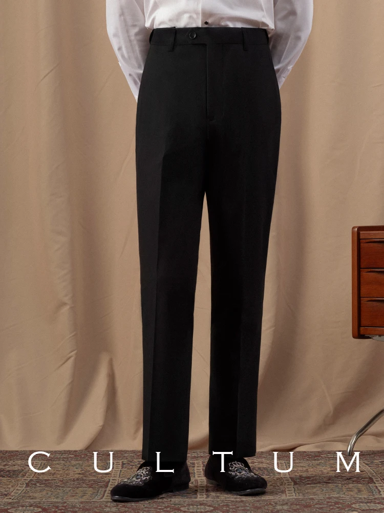 

Мужские брюки-смокинг Cultum Slim Fit, однотонные, для делового стиля, повседневной носки, свадеб и торжеств, длинные брюки для молодежи, осенняя мода